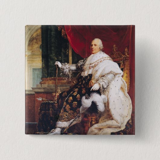 Louis XVIII Vierkante Button 5,1 Cm (Voorkant)