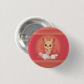 Louisa de Kangoeroe Schattig Ronde Button 3,2 Cm (Voorkant /achterkant)