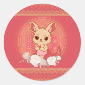 Louisa de Kangoeroe Schattig Ronde Sticker (Voorkant)