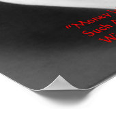 Louisa kan "Money Root of Evil" wijsheid/Humo Poster (Hoek)