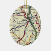 Louisa KY  Map Keramisch Ornament (Rechts)