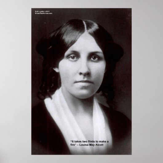 Louisa May Alcott 2 Flints Liefdesquote Posters (Voorkant)