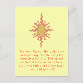 Louisa May Alcott Aspiration Quote Briefkaart