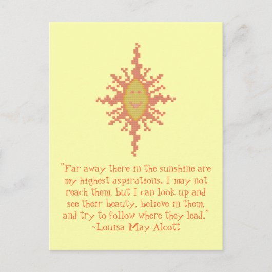 Louisa May Alcott Aspiration Quote Briefkaart (Voorkant)