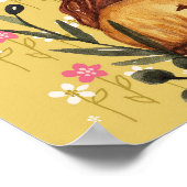 Louisa May Alcott Book Lover Floral Art Print (Hoek)