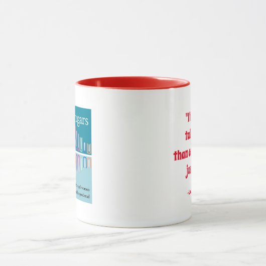 Louisa May Alcott Coffee Quote Mok (Midden)