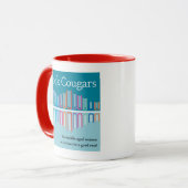 Louisa May Alcott Coffee Quote (Square logo) Mok (Voorkant links)