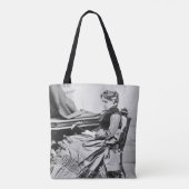 Louisa May Alcott fond van boeken foto's Tote Bag (Achterkant)