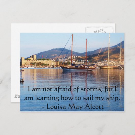 Louisa May Alcott inspirerend QUOTE Briefkaart (Voorkant / Achterkant)