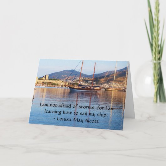 Louisa May Alcott inspirerend QUOTE Kaart (Voorkant)