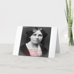 Louisa May Alcott "Klein Koninkrijk" Citaat Groete Kaart