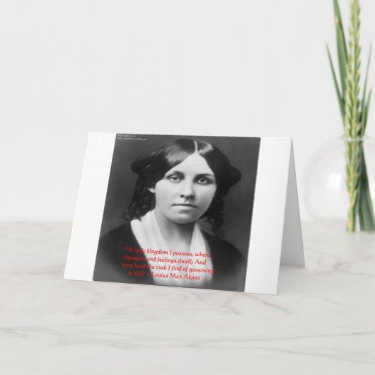 Louisa May Alcott "Little Kingdom" citeert groeten Kaart (Voorkant)
