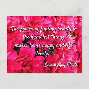 Louisa May Alcott Quote Humble Beauty Briefkaart