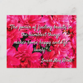 Louisa May Alcott Quote Humble Beauty Briefkaart