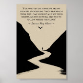 Louisa May Alcott Quote Minimalist Far Away in the Poster (Voorkant)