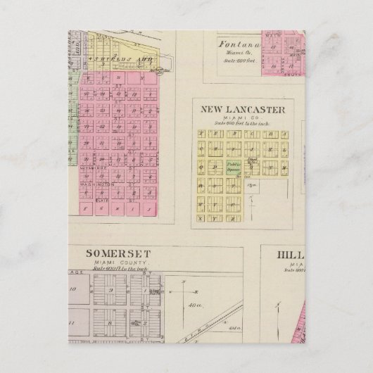 Louisburg, Somerset, Fontana, Kansas Briefkaart (Voorkant)