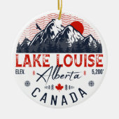 Louise Alberta Canada Revel Ski Souvenirs Keramisch Ornament (Voorkant)