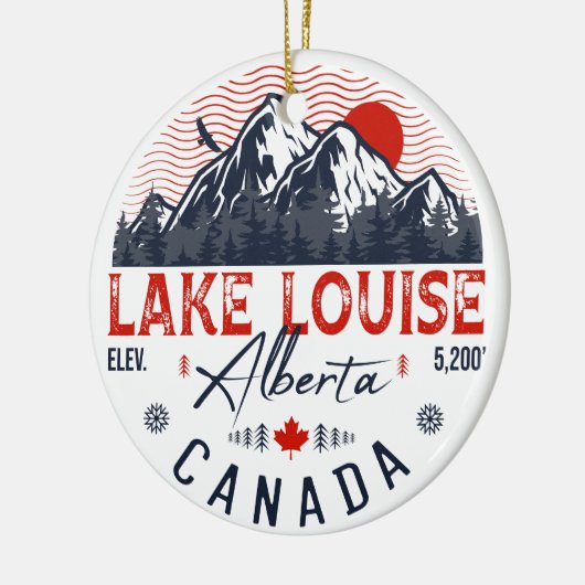 Louise Alberta Canada Revel Ski Souvenirs Keramisch Ornament (Links)