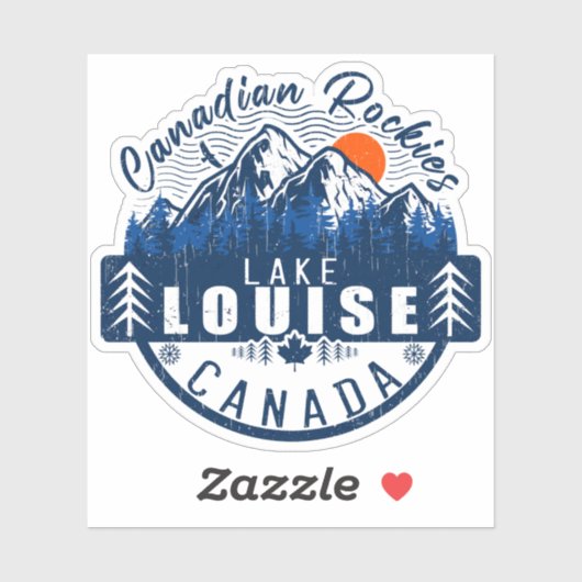 Louise Alberta Canada Revel Ski Souvenirs Sticker (Vel)