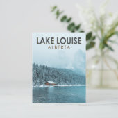 Louise Alberta Canada Travel Art  Briefkaart (Staand voorkant)