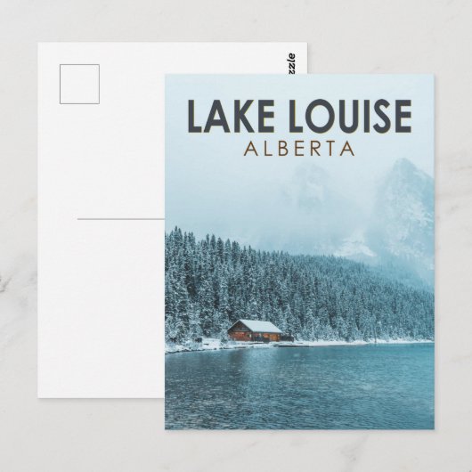 Louise Alberta Canada Travel Art  Briefkaart (Voorkant / Achterkant)