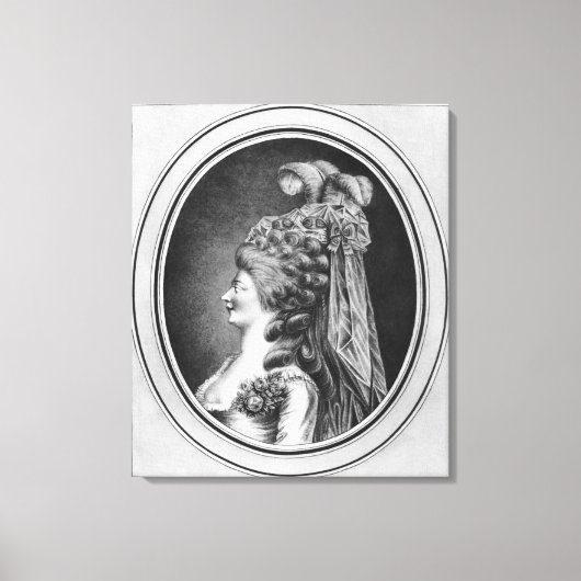 Louise Contat de Parny in de rol van Suzanne Canvas Afdruk (Voorkant)
