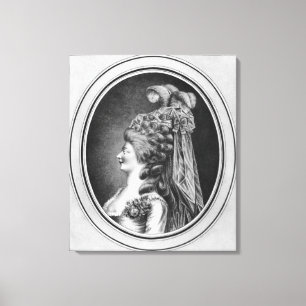 Louise Contat de Parny in de rol van Suzanne Canvas Afdruk