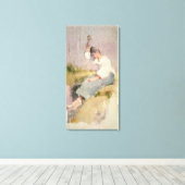 Louise, een Bretonmeisje (m/v op papier) Canvas Afdruk (Insitu (Houten vloer))