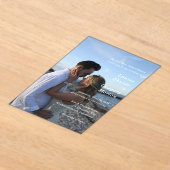 Louise Eenvoudige Foto Moderne bruiloft Acryl Uitnodigingen (Laagn)