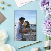 Louise Eenvoudige Foto Moderne bruiloft Acryl Uitnodigingen (Insitu (Huwelijk))