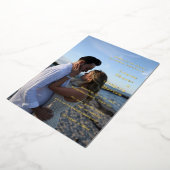 Louise Eenvoudige Foto Moderne bruiloft Save the D Folie Uitnodiging (Gedraaid)