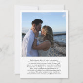 Louise Eenvoudige Foto Moderne bruiloft Save The Date (Achterkant)