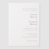 Louise eenvoudige moderne bruiloft vellum uitnodigingen (Voorkant)