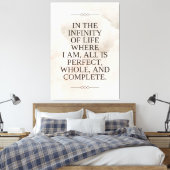 Louise Hay - Alles is perfect Canvas Afdruk (Insitu (Slaapkamer))