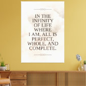 Louise Hay - Alles is perfect Canvas Afdruk (Insitu (Woonkamer))