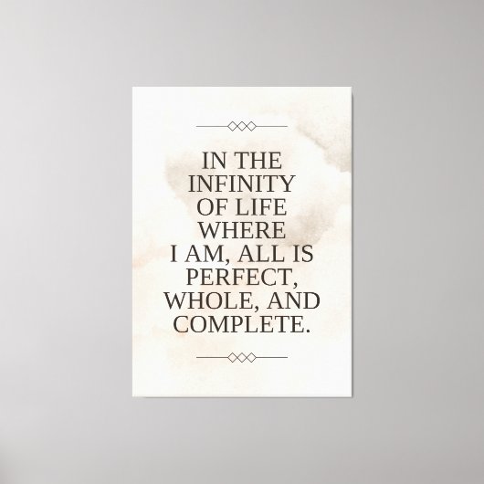 Louise Hay - Alles is perfect Canvas Afdruk (Voorkant)