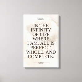 Louise Hay Citaat - Alles is Perfect Canvas Afdruk