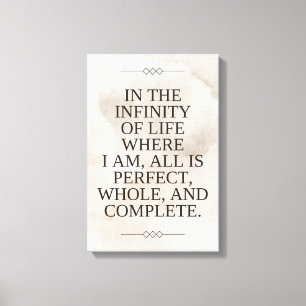 Louise Hay Citaat - Alles is Perfect Canvas Afdruk