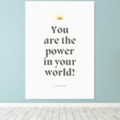 Louise Hay - Jij bent de kracht in jouw wereld Canvas Afdruk (Insitu (Houten vloer))