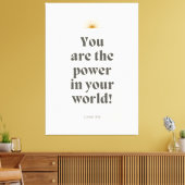 Louise Hay - Jij bent de kracht in jouw wereld Canvas Afdruk (Insitu (Woonkamer))