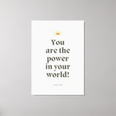 Louise Hay - Jij bent de kracht in jouw wereld Canvas Afdruk (Voorkant)