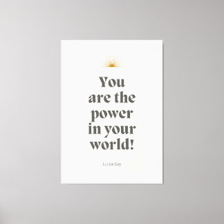 Louise Hay - Jij bent de kracht in jouw wereld Canvas Afdruk