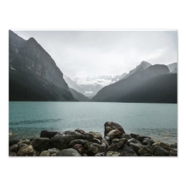 Louise in de regen foto afdruk