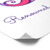 Louise initiaal L doodle Poster (Hoek)