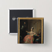 Louise Marie Josephine of Savoy Vierkante Button 5,1 Cm (Voorkant /achterkant)