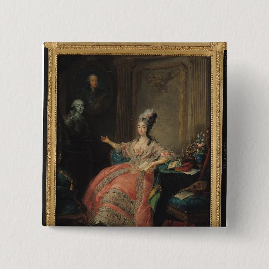 Louise Marie Josephine of Savoy Vierkante Button 5,1 Cm (Voorkant)