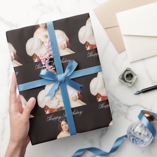 Louise Mayer witte jurk Gefeliciteerd Cadeaupapier (Geschenken)