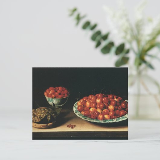 Louise Moillon Cherries Strawberries Gooseberries Briefkaart (Staand voorkant)