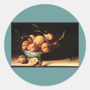 Louise Moillon's Bowl of Curaçao Sinaasappels (163 Ronde Sticker