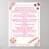 "Louise" Name Poem Poster (Voorkant)